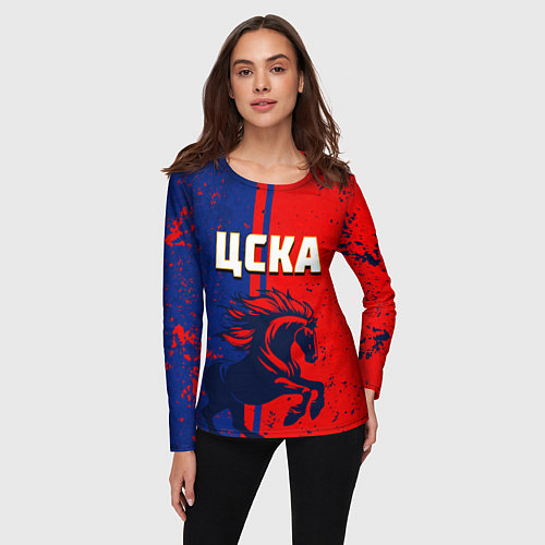 Женский лонгслив ФК ЦСКА 1911 / 3D-принт – фото 3