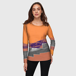 Лонгслив женский Элитное авто в пустыни, цвет: 3D-принт — фото 2
