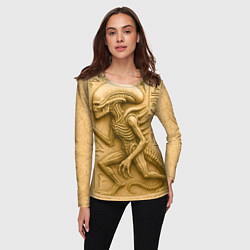Лонгслив женский Гробница с оттиском инопланетянина, цвет: 3D-принт — фото 2