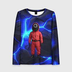 Лонгслив женский Игра в кальмара страж треугольник, цвет: 3D-принт