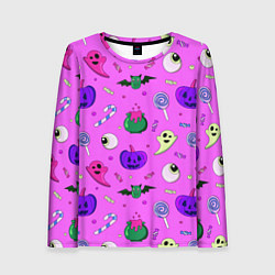Лонгслив женский Halloween pink, цвет: 3D-принт