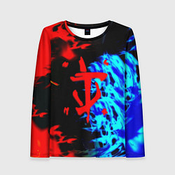 Лонгслив женский Doom лёд и пламя, цвет: 3D-принт