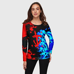 Лонгслив женский Doom лёд и пламя, цвет: 3D-принт — фото 2