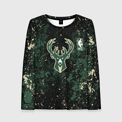 Лонгслив женский Милуоки Бакс - баскетбол, цвет: 3D-принт