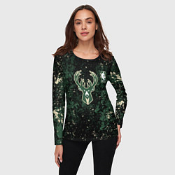 Лонгслив женский Милуоки Бакс - баскетбол, цвет: 3D-принт — фото 2