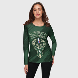 Лонгслив женский Милуоки Бакс - цвета команды, цвет: 3D-принт — фото 2