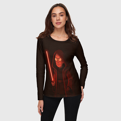 Женский лонгслив Рик - владыка ситх / 3D-принт – фото 3