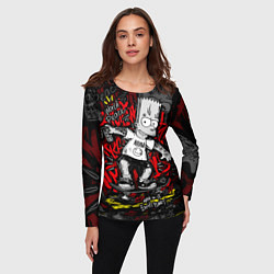Лонгслив женский Татуированный барт, цвет: 3D-принт — фото 2