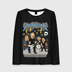 Лонгслив женский Металлика, мультяшный стиль, цвет: 3D-принт