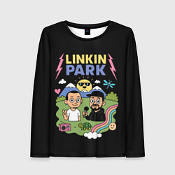 Лонгслив женский Линкин Парк мультяшный стиль, цвет: 3D-принт