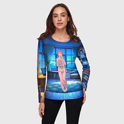 Лонгслив женский Сиратори Айра хочет спать, цвет: 3D-принт — фото 2