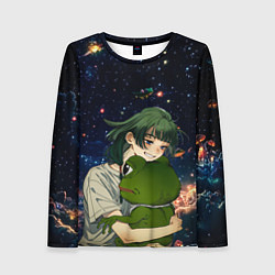 Лонгслив женский МаоМао и Лягушонок Пепе - Монолог Фармацевта, цвет: 3D-принт