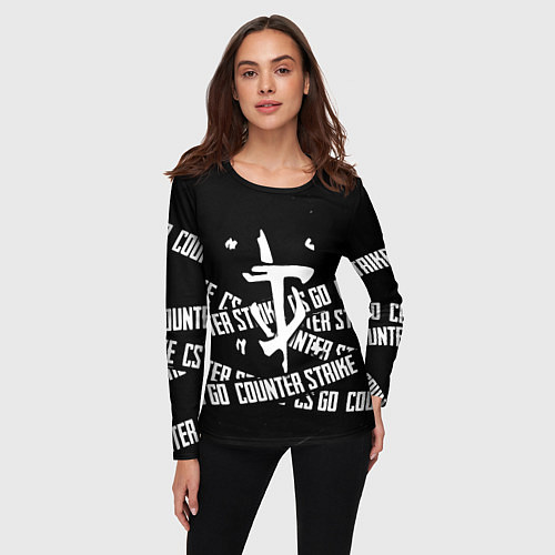 Женский лонгслив Doom x counter strike / 3D-принт – фото 3