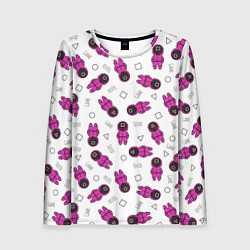 Лонгслив женский Персонажи корейского сериала игра в кальмара, цвет: 3D-принт