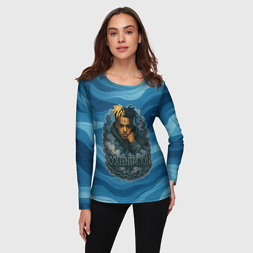 Женский лонгслив XXXTentacion в облаке / 3D-принт – фото 3