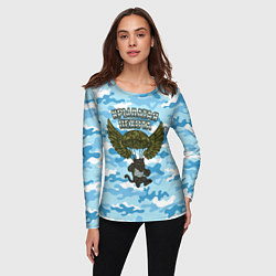 Лонгслив женский Крылатая пехота - пантера, цвет: 3D-принт — фото 2