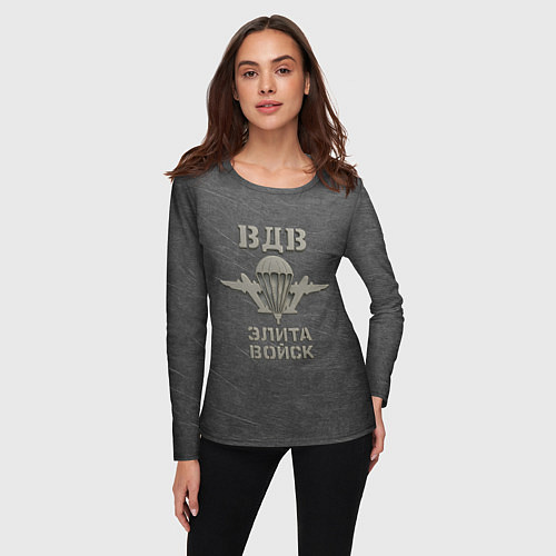 Женский лонгслив ВДВ - элита войск / 3D-принт – фото 3