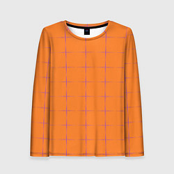 Лонгслив женский Color orange stripe, цвет: 3D-принт