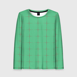 Лонгслив женский Color green stripes, цвет: 3D-принт