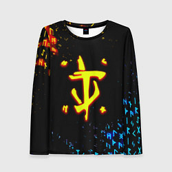 Лонгслив женский Doom огненные символы, цвет: 3D-принт