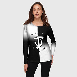 Лонгслив женский Doom black geometry, цвет: 3D-принт — фото 2