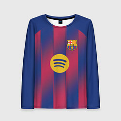 Лонгслив женский Барселона домашняя форма 2025 2026, цвет: 3D-принт