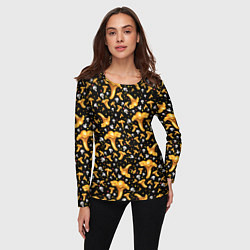 Лонгслив женский Грибной дождик, цвет: 3D-принт — фото 2