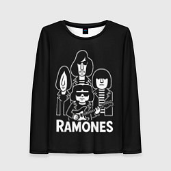 Лонгслив женский Ramones, силуэты, цвет: 3D-принт