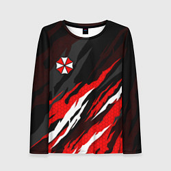 Женский лонгслив Umbrella - красное пламя