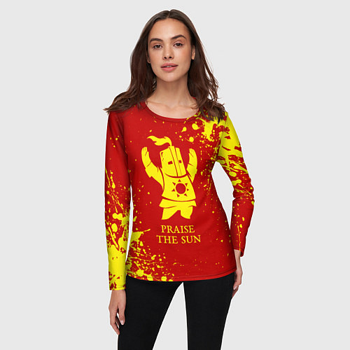 Женский лонгслив Praise the sun - dark souls / 3D-принт – фото 3
