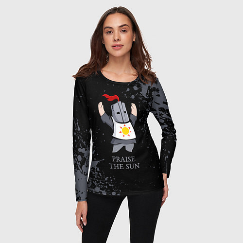 Женский лонгслив Хвала солнцу - дарк соулс / 3D-принт – фото 3