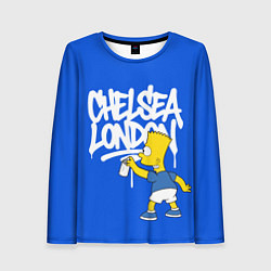 Лонгслив женский Граффити Челси и Барт Симпсон, цвет: 3D-принт