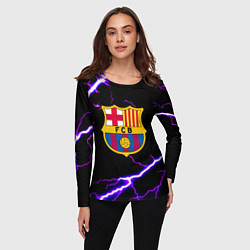 Лонгслив женский Barcelona neon storm, цвет: 3D-принт — фото 2