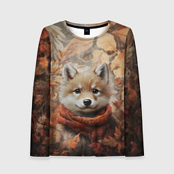 Лонгслив женский Осенний волчонок, цвет: 3D-принт