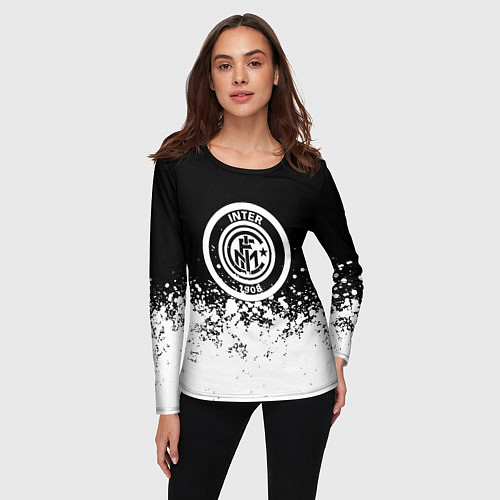 Женский лонгслив Inter краски / 3D-принт – фото 3