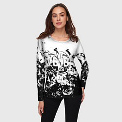 Лонгслив женский Borussia черные краски, цвет: 3D-принт — фото 2