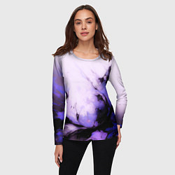 Лонгслив женский Взрывной индиго светлый, цвет: 3D-принт — фото 2