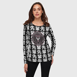 Лонгслив женский Inter japan black, цвет: 3D-принт — фото 2