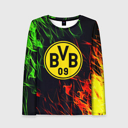 Лонгслив женский Borussia flame toxic, цвет: 3D-принт