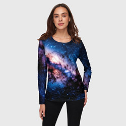 Лонгслив женский Фантастический космос звёзды и туманности, цвет: 3D-принт — фото 2