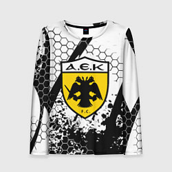 Лонгслив женский AEK броня текстура краски, цвет: 3D-принт