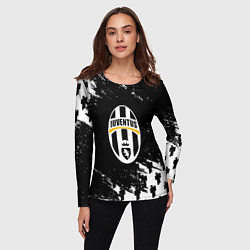 Лонгслив женский Ювентус пипл краски, цвет: 3D-принт — фото 2