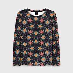 Лонгслив женский Цветочно-геометрический узор, цвет: 3D-принт