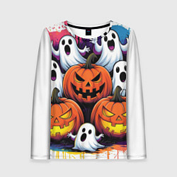 Лонгслив женский Happy Halloween 25, цвет: 3D-принт
