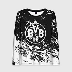 Лонгслив женский Borussia белые краски, цвет: 3D-принт