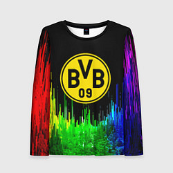 Лонгслив женский Borussia градиент текстура, цвет: 3D-принт