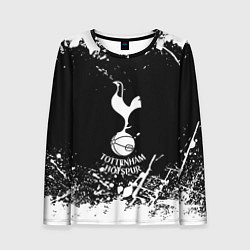 Лонгслив женский Тоттенхэм Хотспур белые краски, цвет: 3D-принт