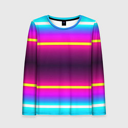 Лонгслив женский Color neon, цвет: 3D-принт