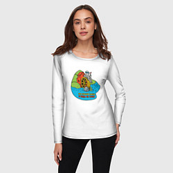 Лонгслив женский Под лежачий камень полноцветный орнамент, цвет: 3D-принт — фото 2