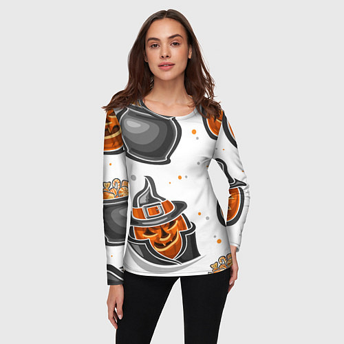 Женский лонгслив Candy halloween / 3D-принт – фото 3
